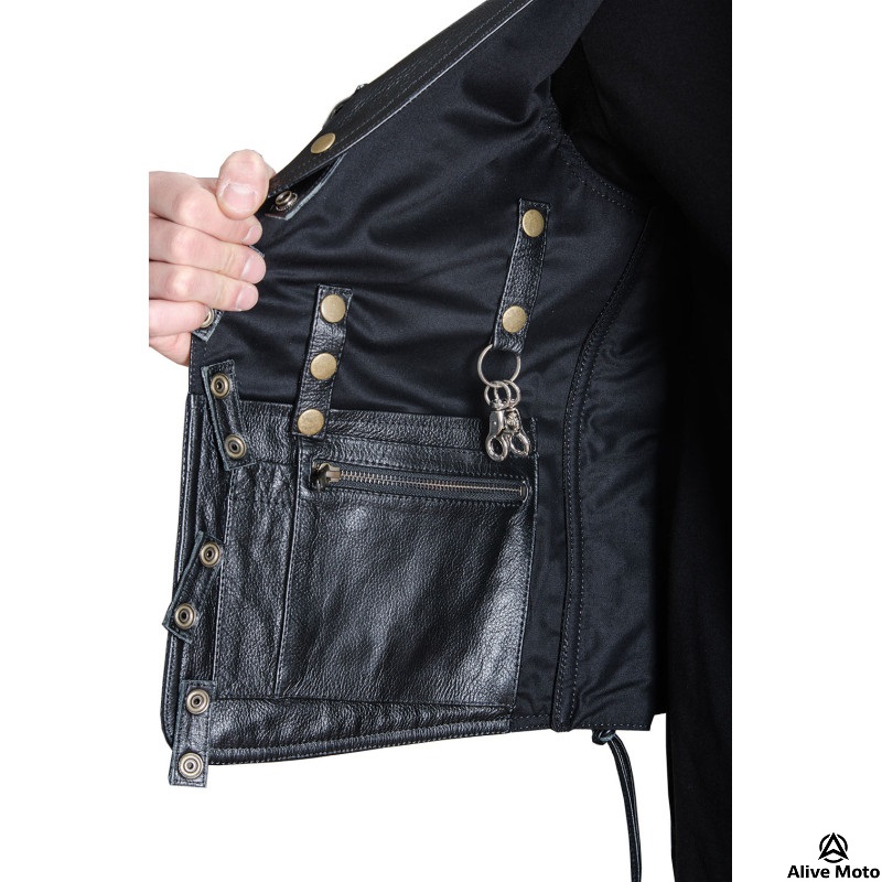 PREMIUM NUBUCK BLACK LEATHER VEST